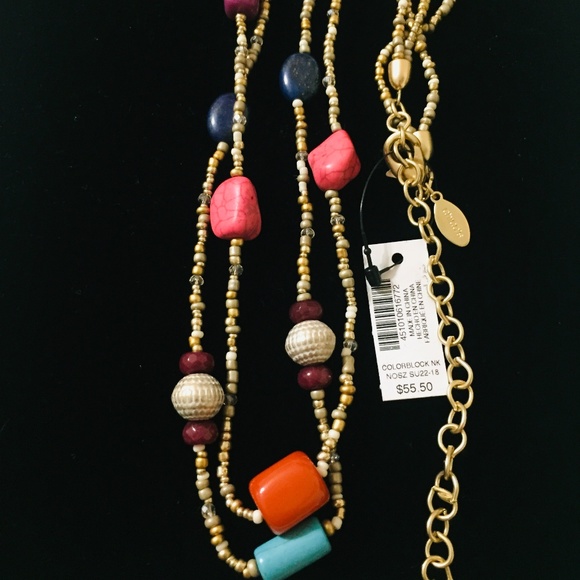 NEW CHICO'S MULTI COLOR MULTI BEADS NECKLACE - Picture 1 of 3